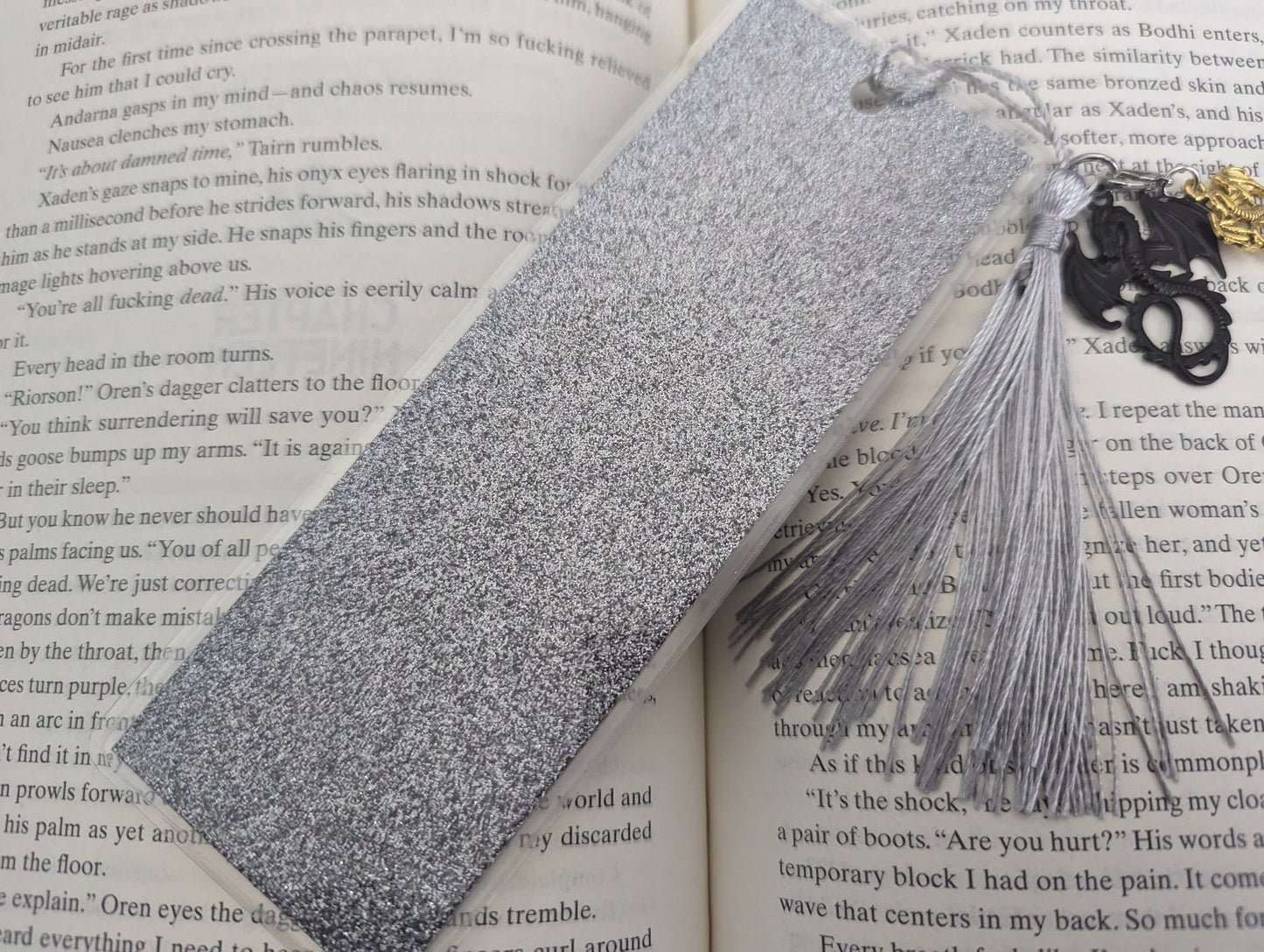 Silver One Bookmark | Fourth Wing Inspired Bookmark