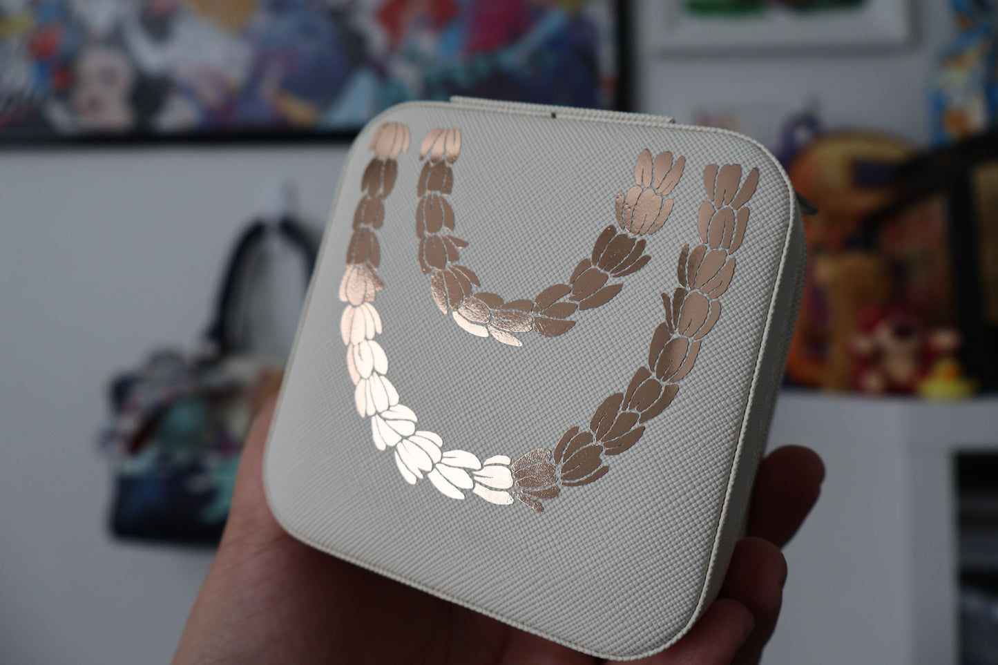 Pikake Lei Travel Jewelry Case