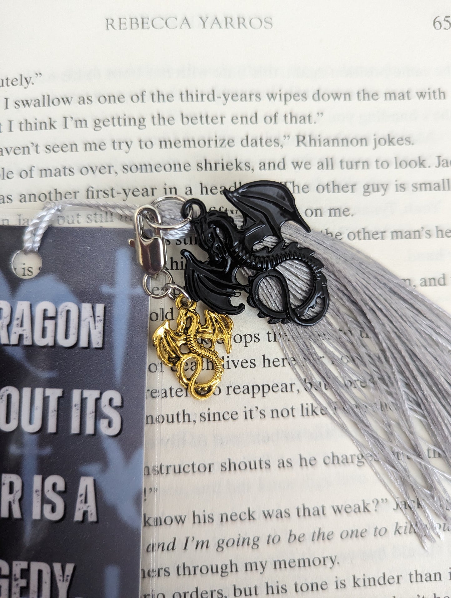 A Dragon Without Its Rider | Fourth Wing Inspired Bookmark