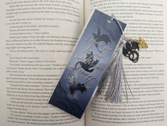 Silver One Bookmark | Fourth Wing Inspired Bookmark