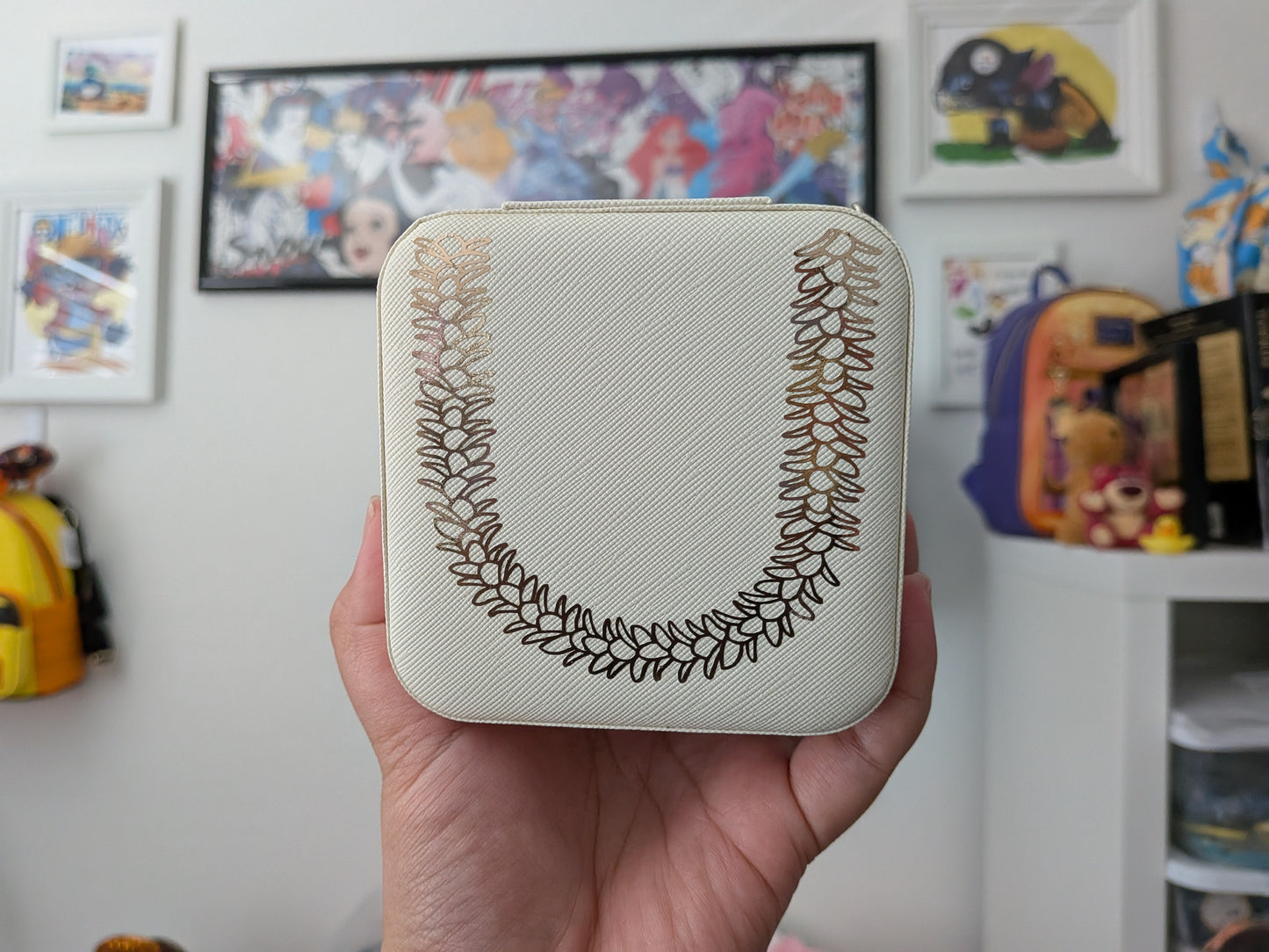 Tuberose Lei Travel Jewelry Case